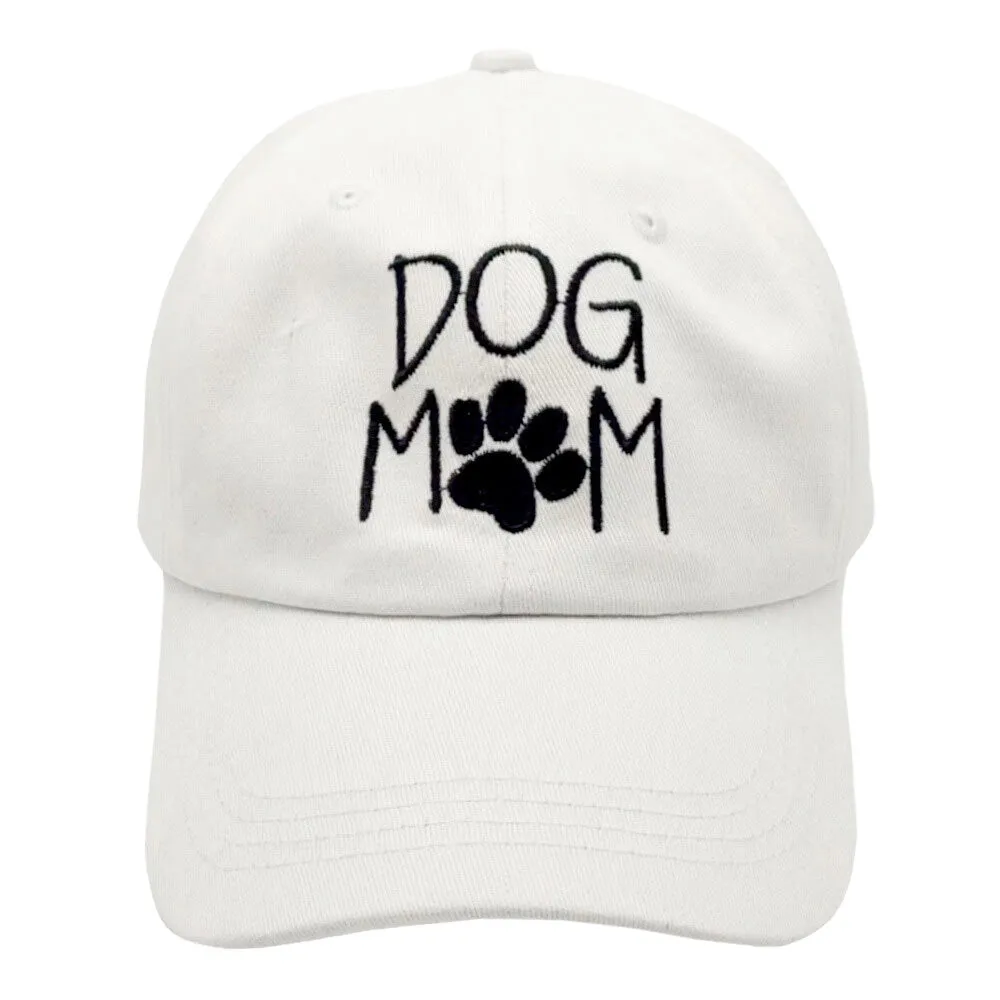 Paw Pointed Dog Mom Message Baseball Cap