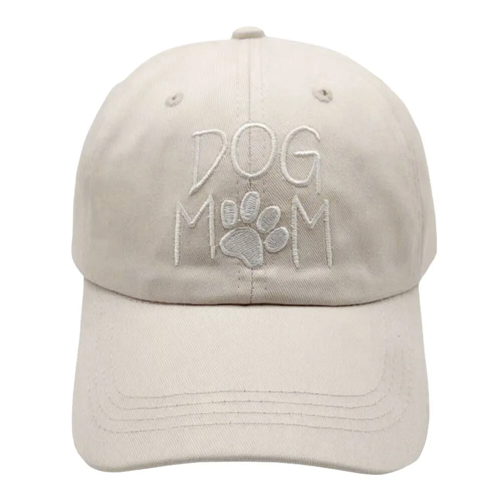 Paw Pointed Dog Mom Message Baseball Cap