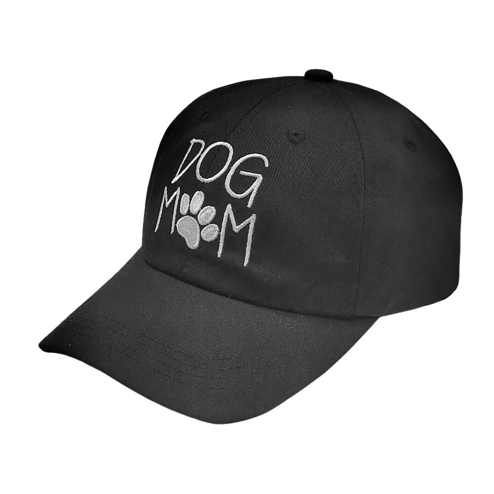 Paw Pointed Dog Mom Message Baseball Cap