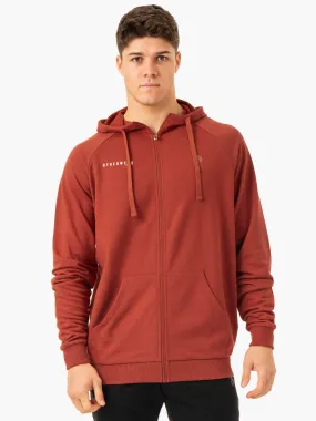 Pursuit Zip Up Hoodie - Red Clay