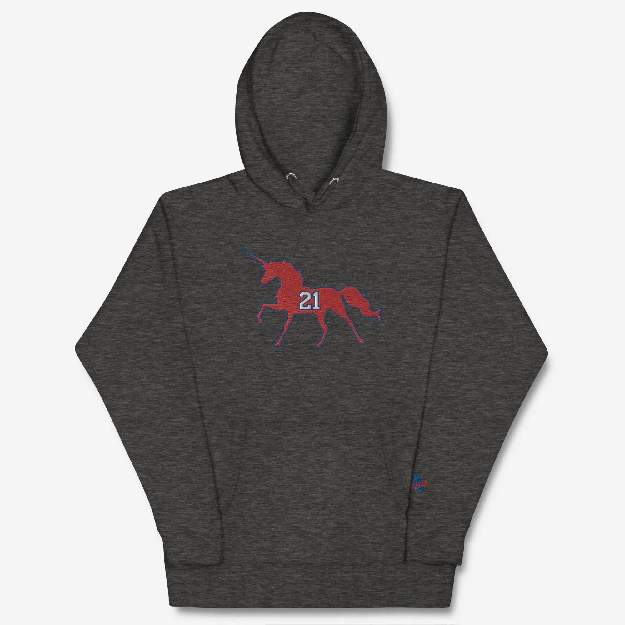 "Embiidicorns Are Real" Embroidered Hoodie