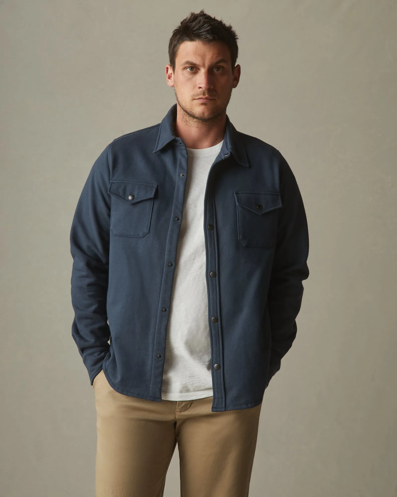 Redwood Fleece Overshirt - Heritage Navy