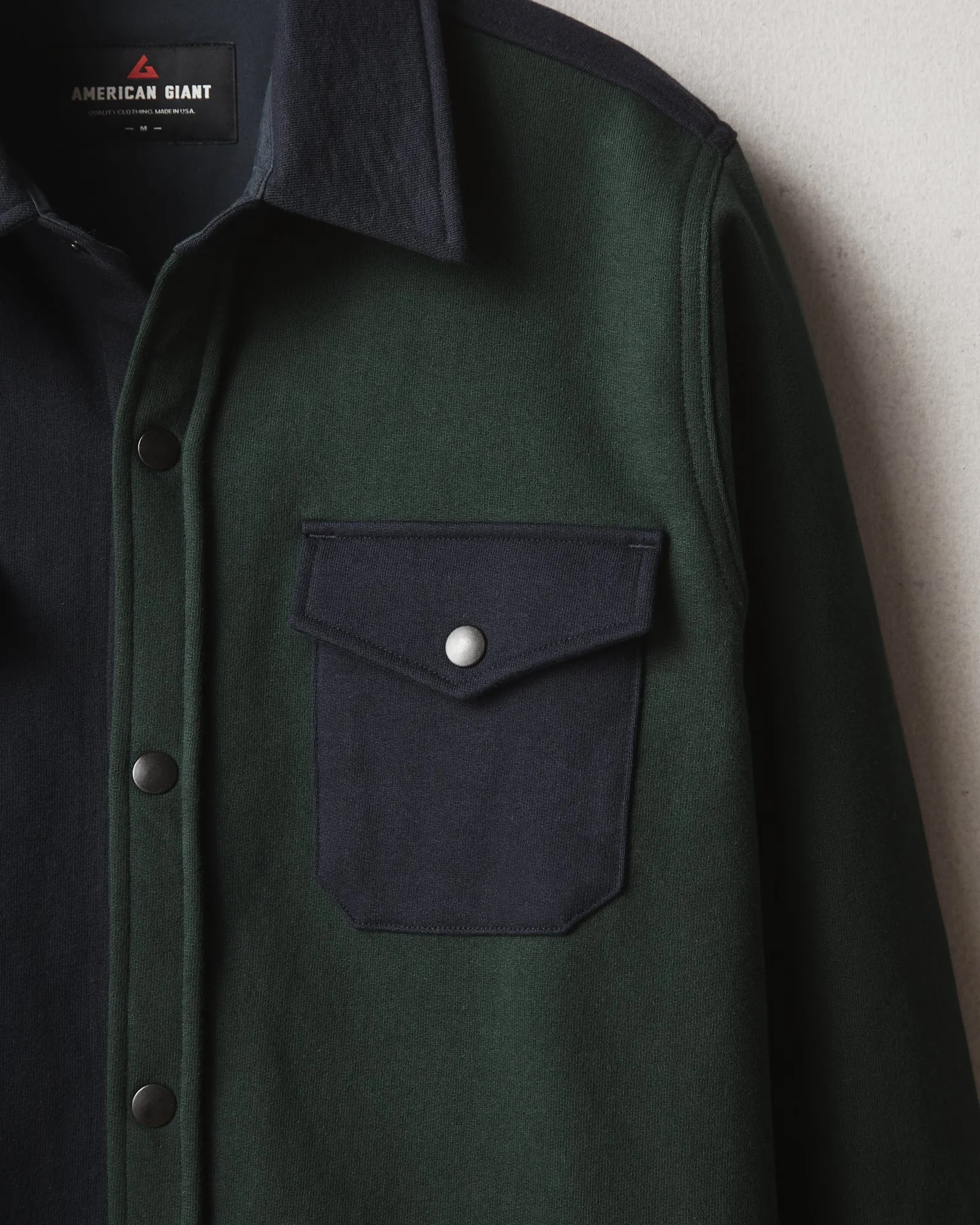 Redwood Fleece Overshirt - Vault - Green Navy