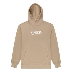 RIPNDIP RIPNDIP RUBBER LOGO HOODIE-SAND