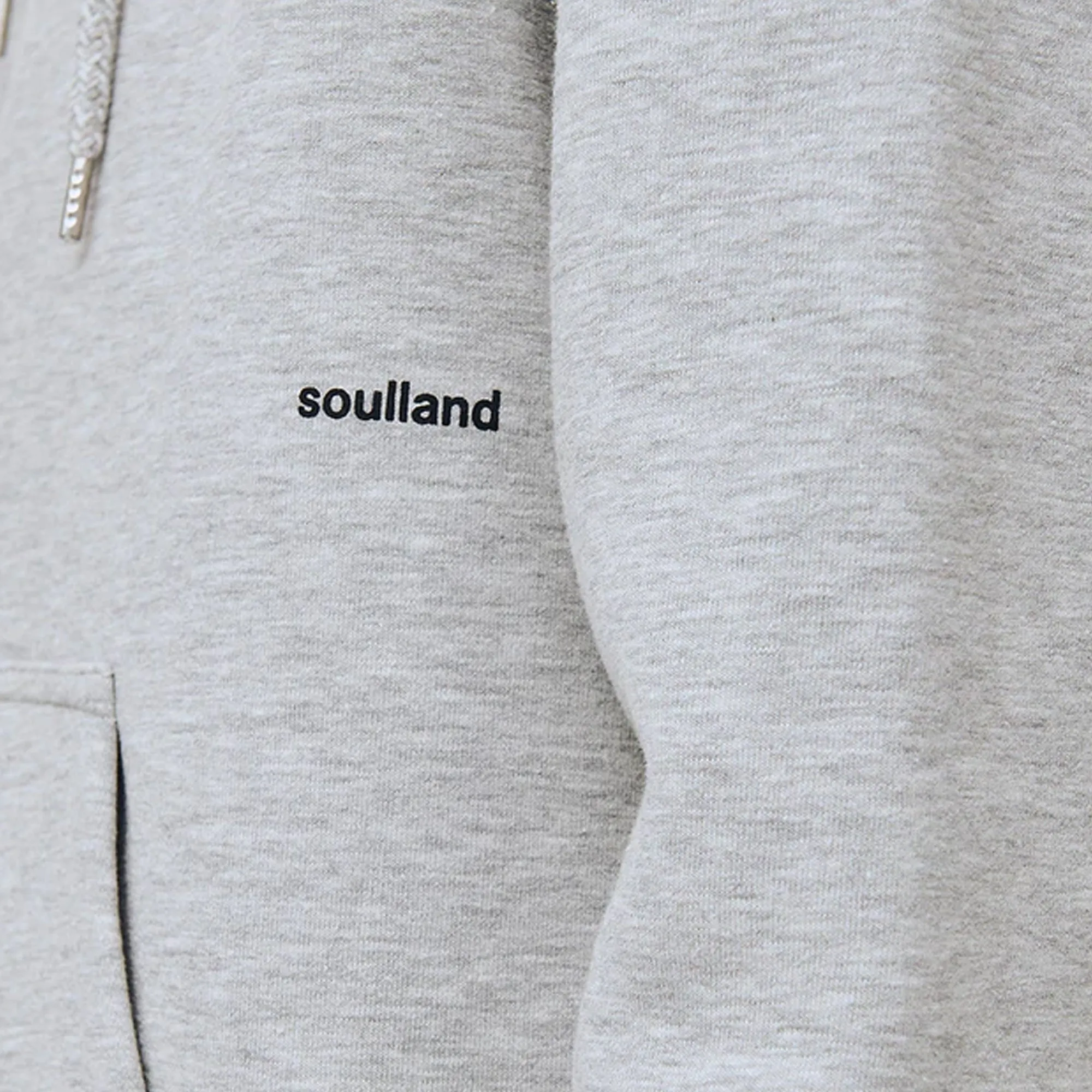 Soulland Mens Wallance Hoodie 'Grey Melange'