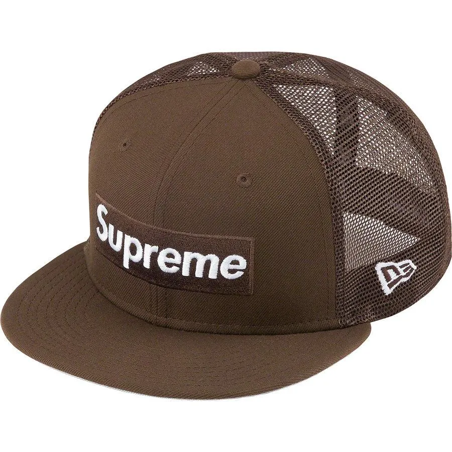 Supreme Box Logo Mesh Back New Era (Brown)