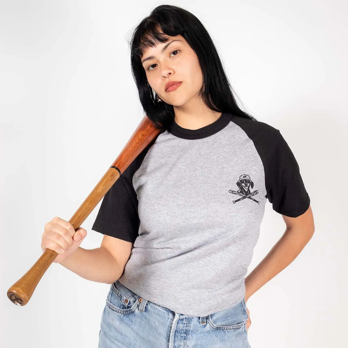 swingin’ wieners baseball club unisex short sleeve baseball tee