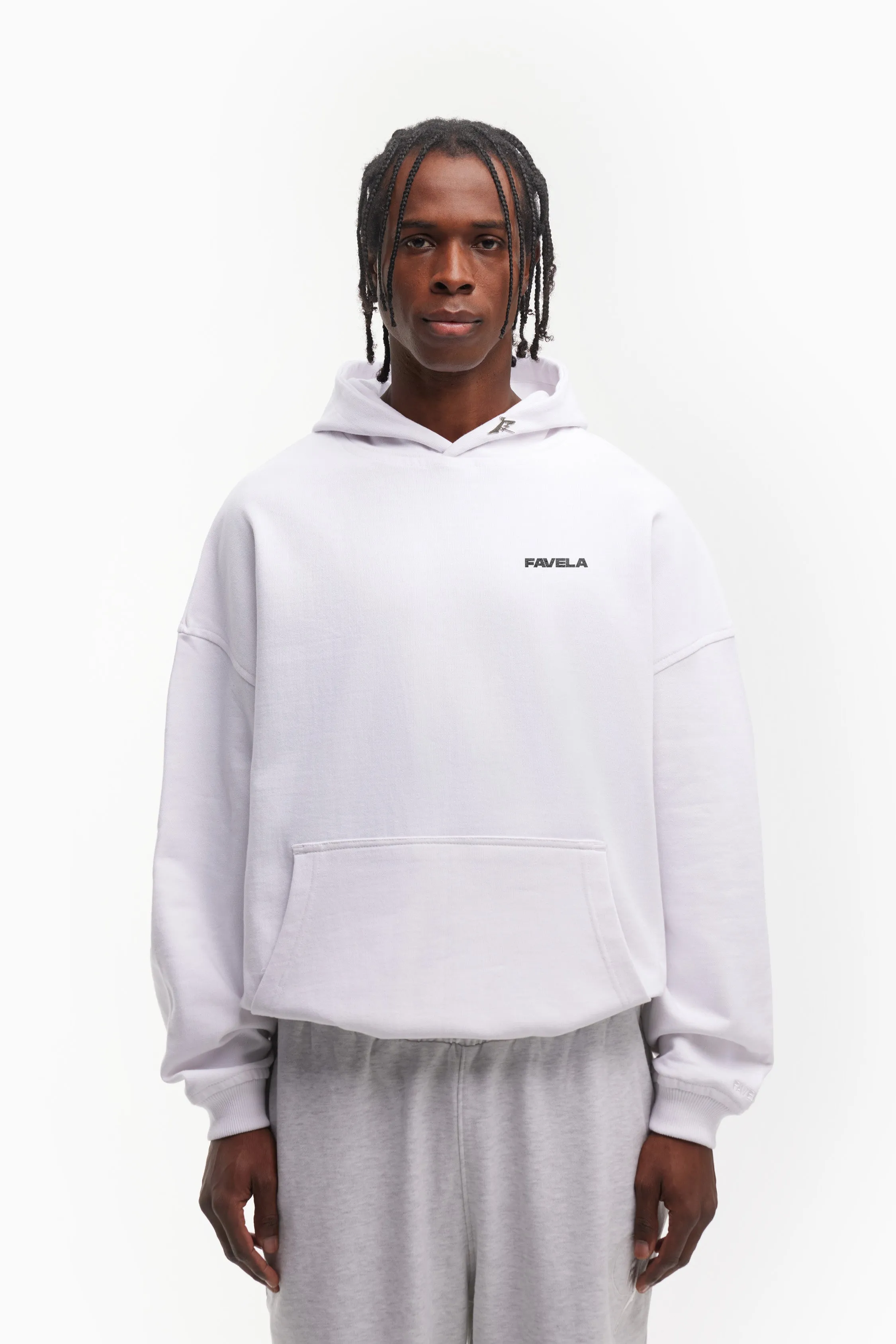 TEAM FAVELA WHITE HOODIE