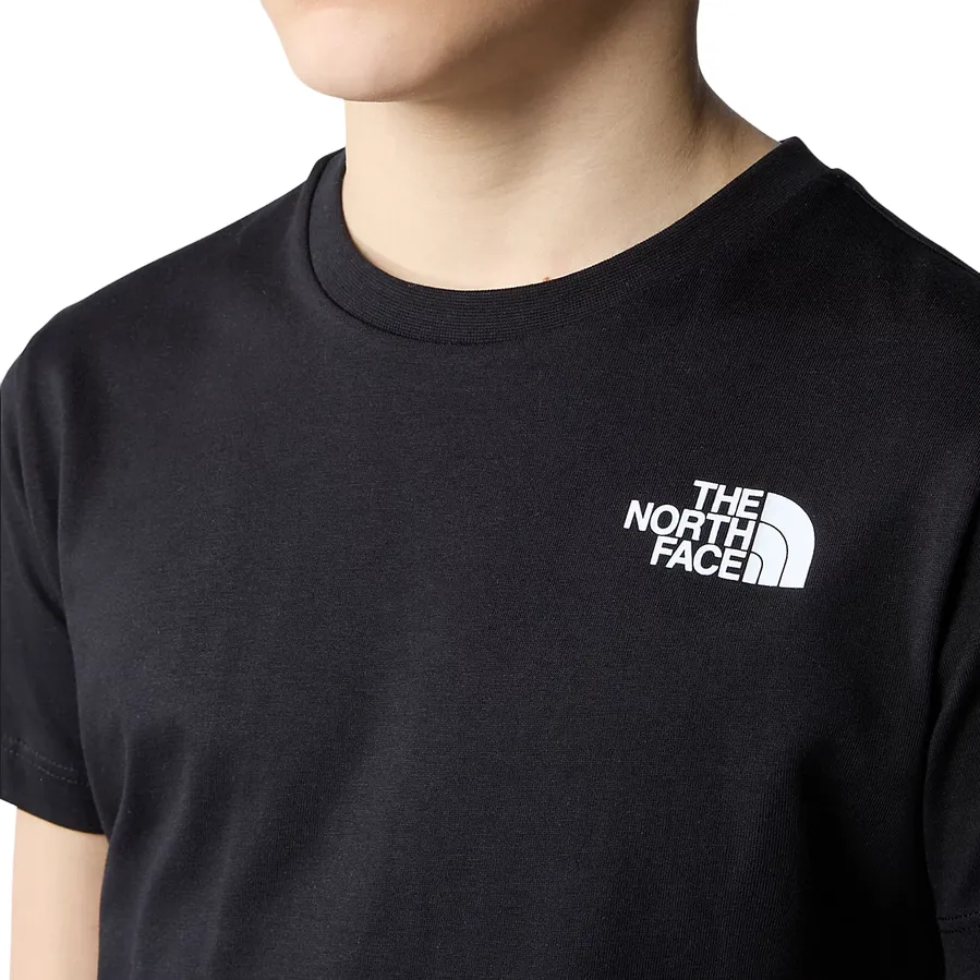 The North Face redbox NF0A87T5JK3 boy's short sleeve t-shirt black