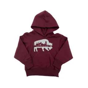 Youth Maroon Skyline Hoodie